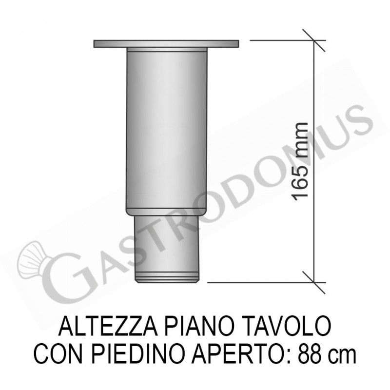 Pié de nivelación abierto