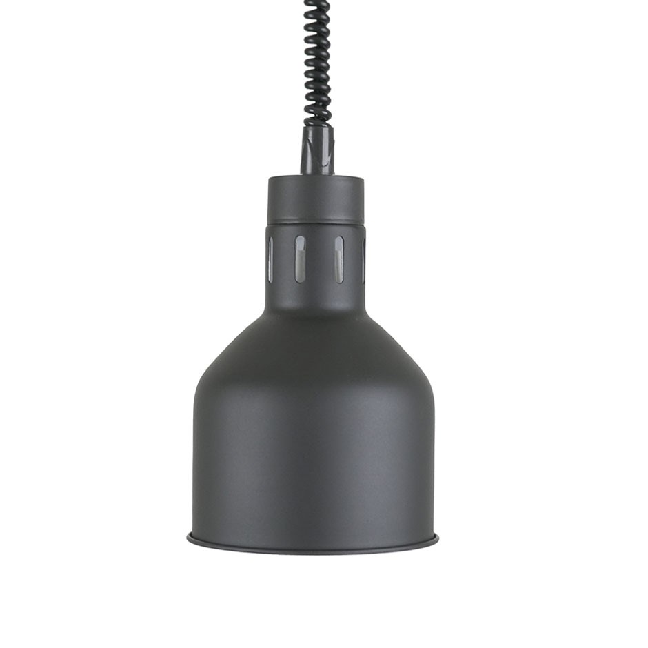 Lampada riscaldante color nero - diametro 175 mm - luce bianca