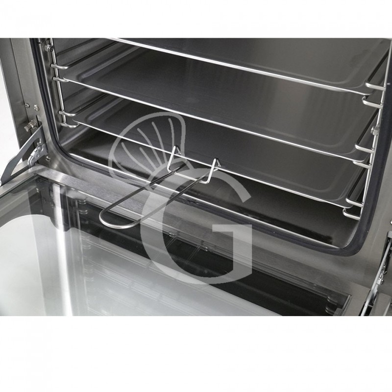 Horno eléctrico de convección, puerta abatible, controles mecánicos, 4 rejillas 435x315 mm, potencia 2,67 kw