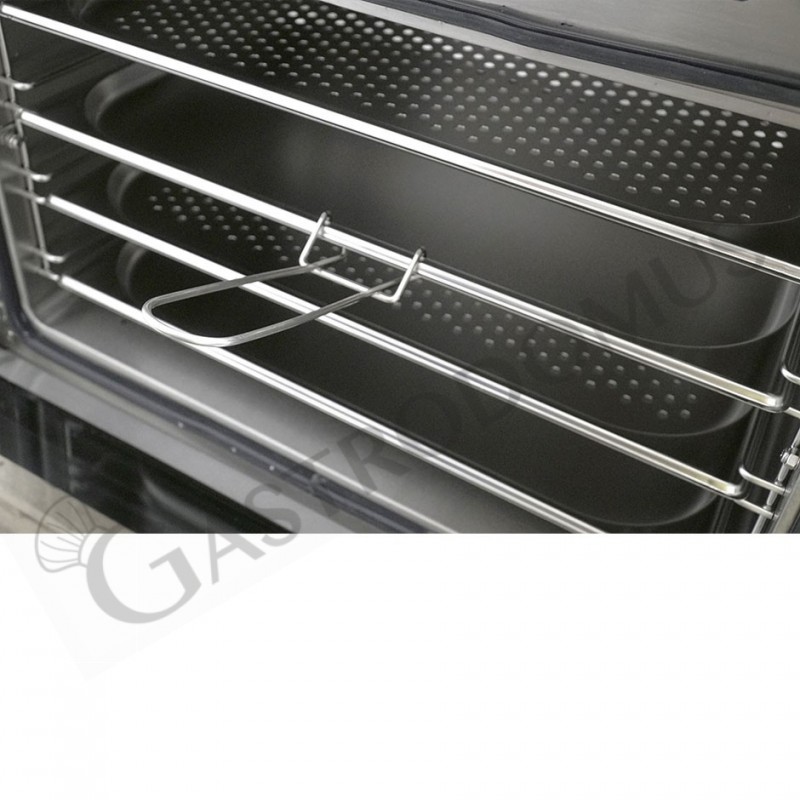 Horno eléctrico de convección, puerta abatible, controles mecánicos, 4 rejillas GN 1/1, potencia 2,67 kw