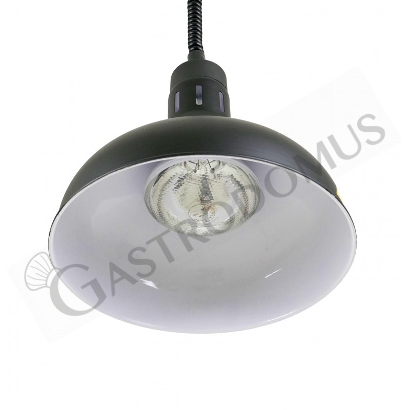 Lámpara de calentamiento negra diámetro 290 mm luz blanca