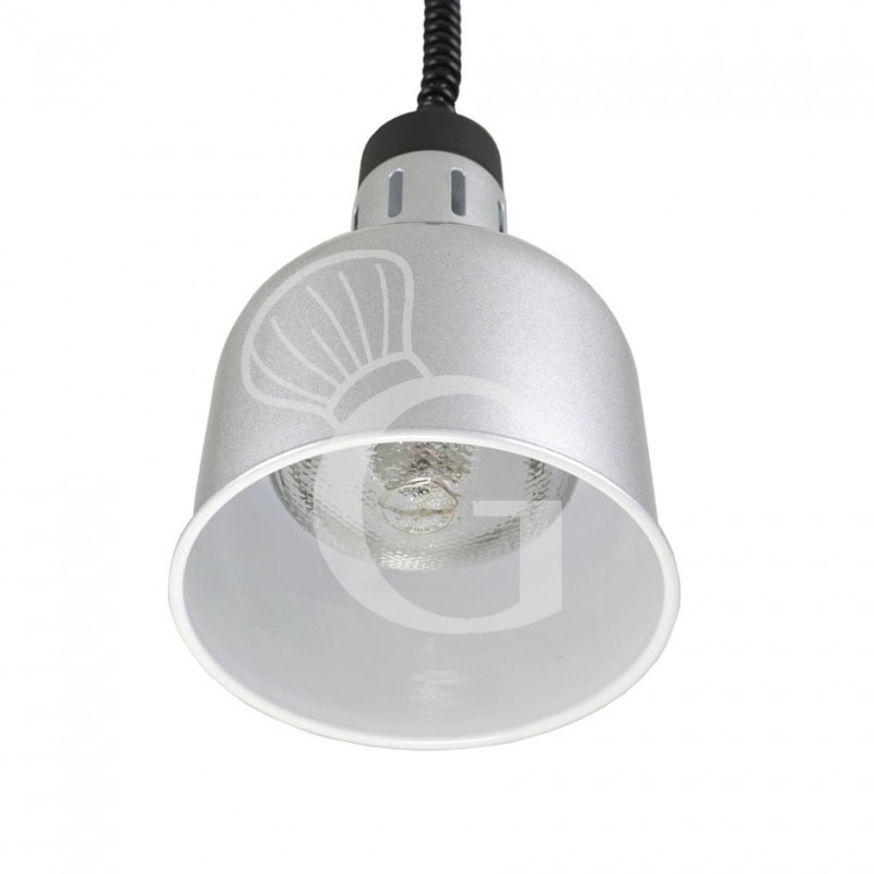Lámpara de calentamiento de color plateado diámetro 175 mm luz blanca