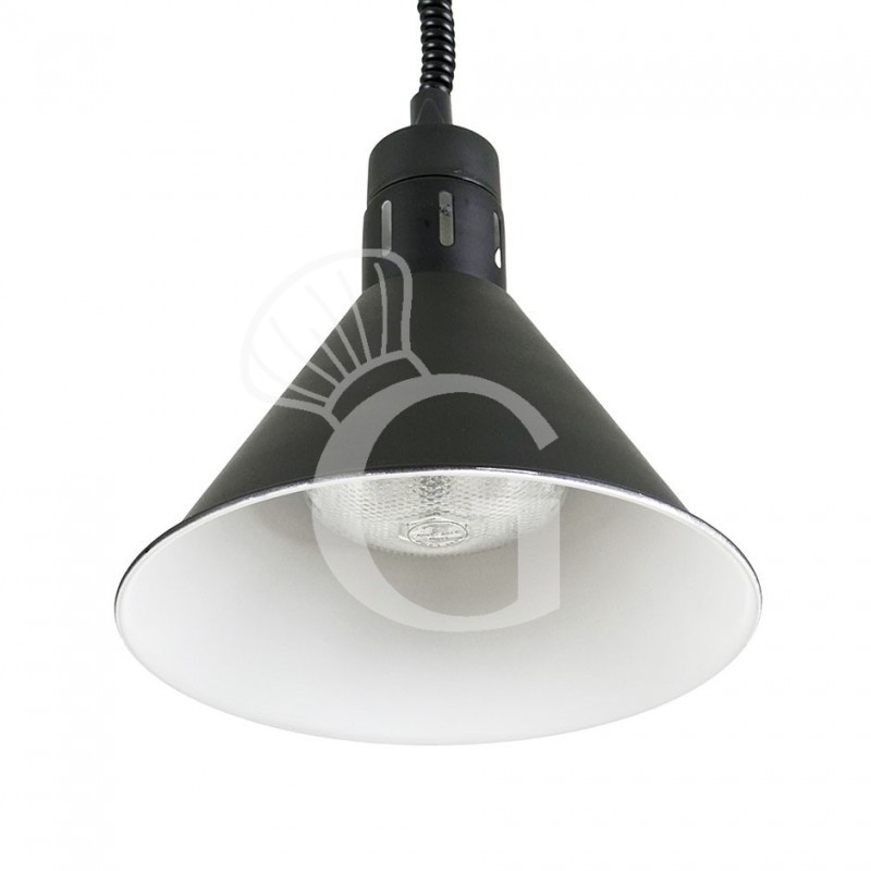 Lámpara de calentamiento negra diámetro 270 mm luz blanca
