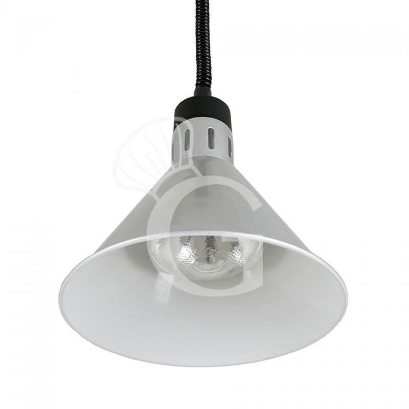 Lámpara de calentamiento de color plata, diámetro 270 mm - luz blanca