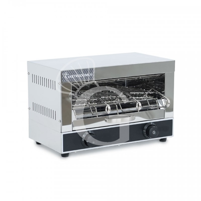 Tostadora profesional monofásica L 400 mm x P 300 mm x A 290 mm 3 pinzas y temporizador