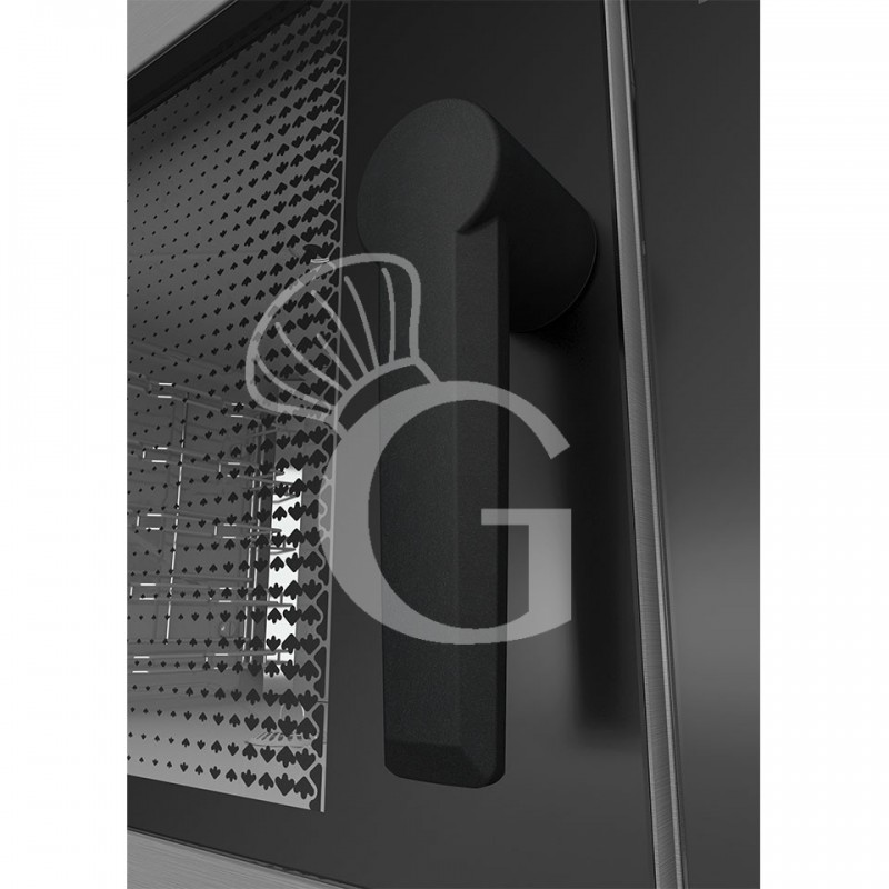 Horno a gas de convección+vapor mixto, pantalla táctil, para 10 bandejas GN1/1 o 600x400 mm con limpieza automática