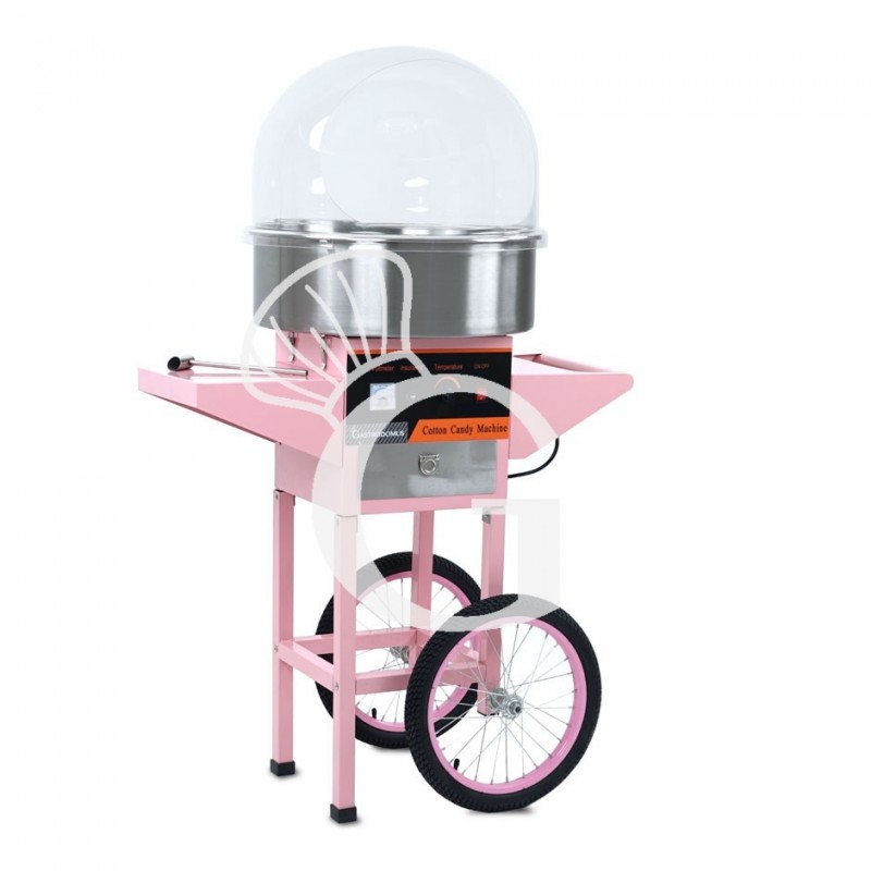 Máquina de algodón de azúcar con cupula y carro L 750 mm x P 750 mm x A 910 mm