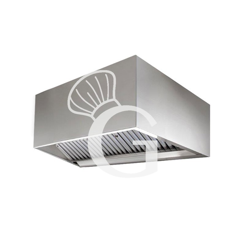 Campana extractora mural serie Kubica con motor full optional L 1200 mm x P 900 mm x A 450 mm