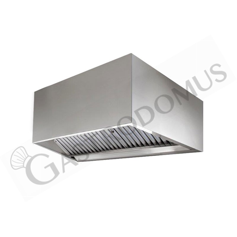 Campana extractora mural serie Kubica con motor full optional L 2400 mm x P 900 mm x A 450 mm