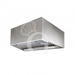 Campana extractora mural serie Kubica con motor full optional L 2600 mm x P 1100 mm x A 450 mm