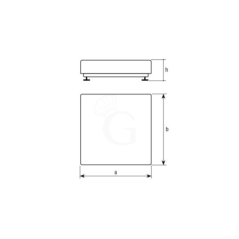 Báscula monocélula 400 x 400 mm completa con indicador de columna y impresora A 600 mm