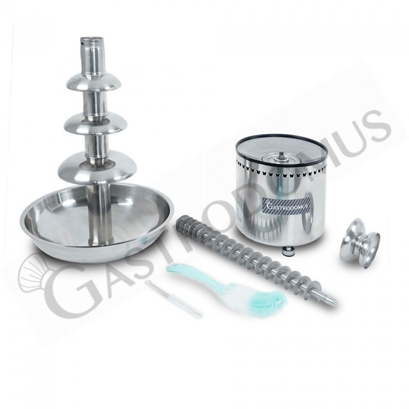 Fuente de chocolate de 4 niveles con una capacidad máxima de 4 kg