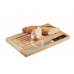 Plancha de madera para cortar pan con recogemigas - L 400 mm x P 275 mm