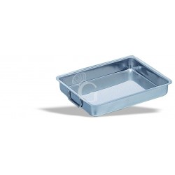 Bandeja de acero inoxidable 2 asas L 430 mm x P 300 mm x A 65 mm