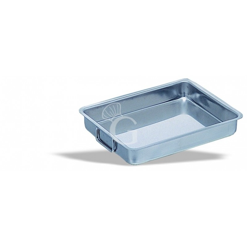 Bandeja de acero inoxidable 2 asas L 430 mm x P 300 mm x A 65 mm Bandeja de acero inoxidable 2 asas L 430 mm x P 300 mm x A 65 mm