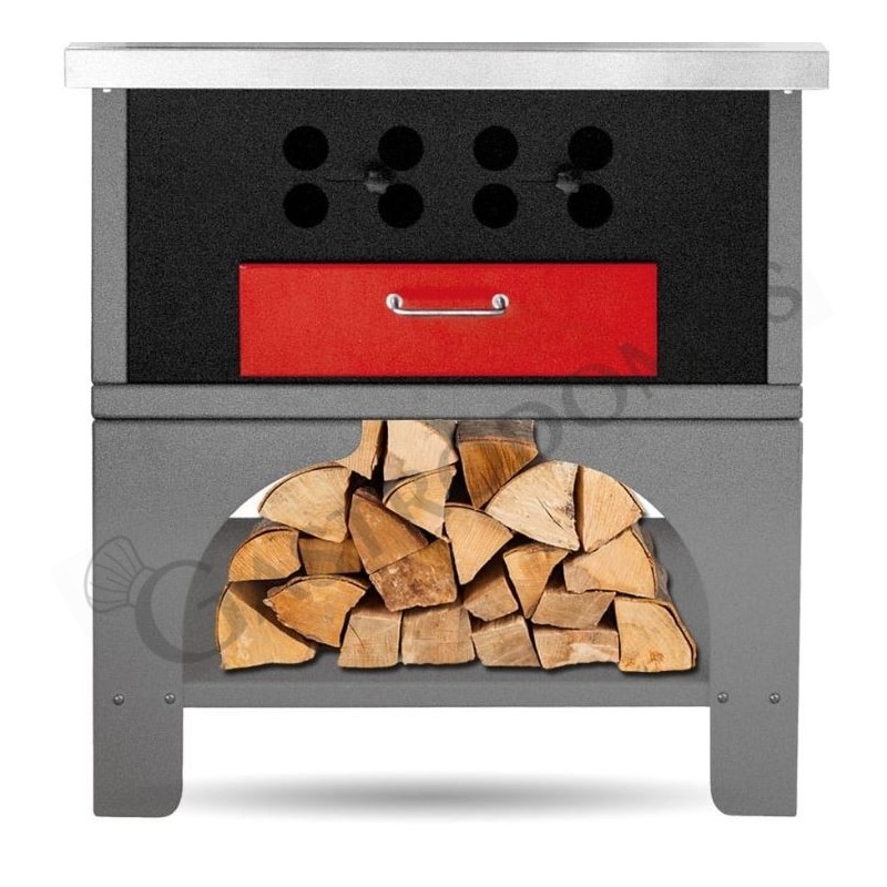 Barbacoa modular, con dimensiones L 790 mm x P 670+300 mm x A 2400 mm