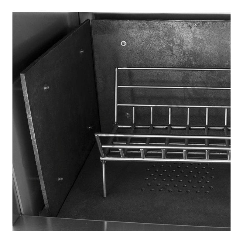 Barbacoa modular, con dimensiones L 790 mm x P 670+300 mm x A 2400 mm