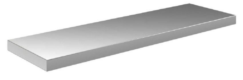 Estante liso para estantería de pie L 2000 mm x P 600 mm x H 40 mm