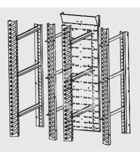 Juego para armario refrigerado 1400 LT para alojar 10 bandejas 600 x 400 mm con canalización