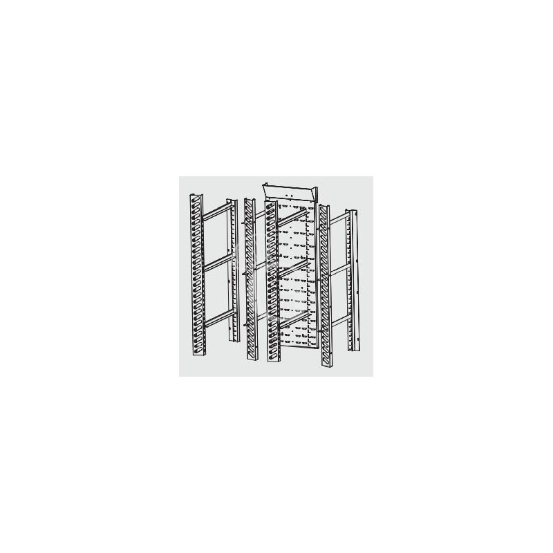 Juego para armario refrigerado 1400 LT para alojar 10 bandejas 600 x 400 mm con canalización