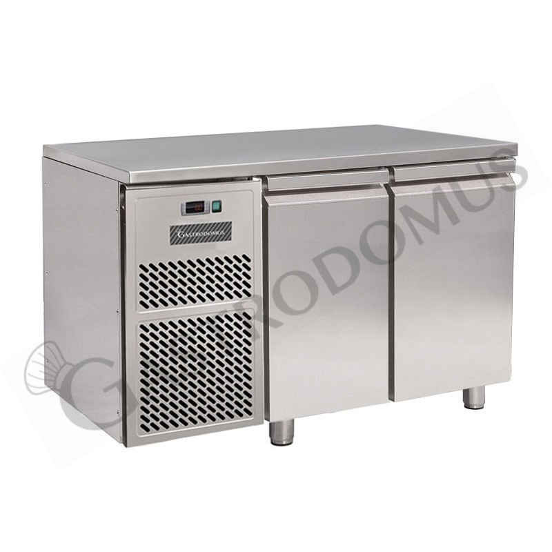 Mesa Refrigerada 2 puertas 600 mm de profundidad -18°C/-22°C motor a la izquierda clase de eficiencia energética G