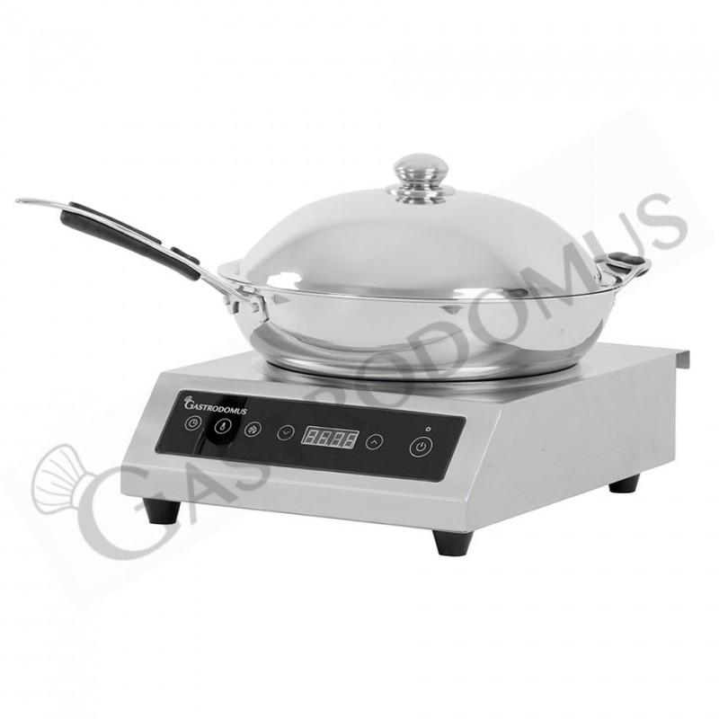 Wok de inducción 1 zona de cocción L 340 mm x P 445 mm x A 130 mm 3500 W