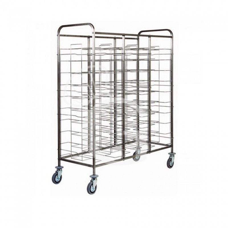 Carro para bandejas de autoservicio universal para 33 bandejas de dimensiones máximas 395 mm x 595 mm