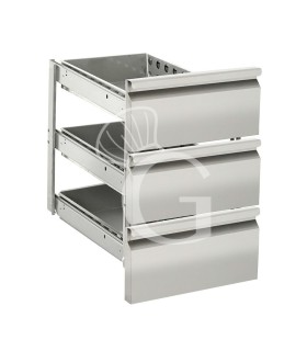 Set de 3 cajones para mesa refrigerada