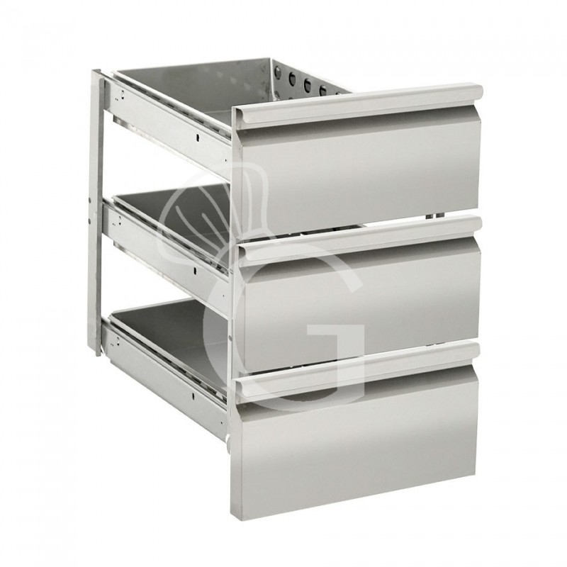 Set de 3 cajones para mesa refrigerada