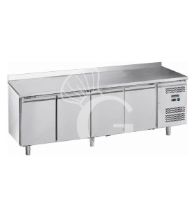 Mesa Refrigerada 4 Puertas con Peto 700 mm de profundidad -2°C/+8°C Clase de eficiencia energética C