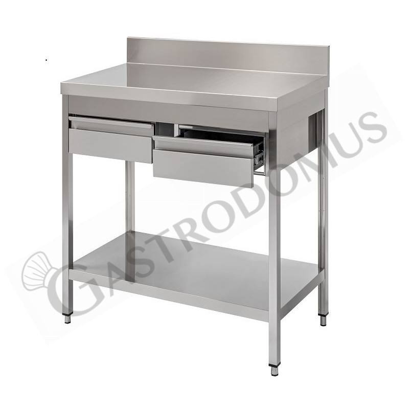 Mesa con cajón abierto