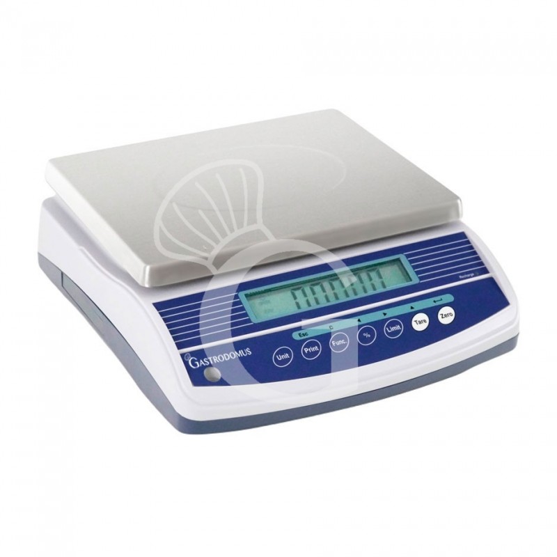Balanza de control con capacidad de 30 kg y precisión de 1 g. L 340 mm x P 320 mm x A 125 mm