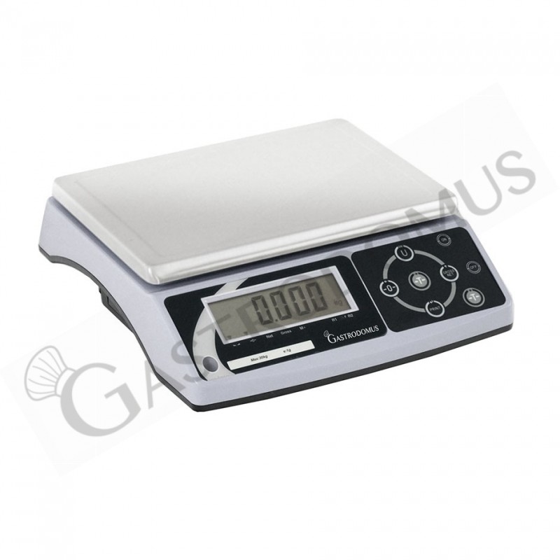 Báscula para control de peso Pantalla LCD capacidad 30 kg precisión 1 g L 325 mm x P 345 mm x A 115 mm