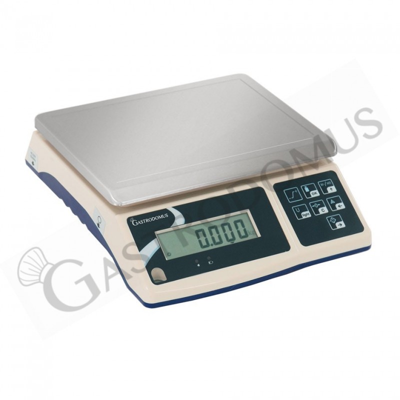 Báscula de ABS con pantalla LCD capacidad de control de peso 30 kg precisión 1 g L 370 mm x P 330 mm x A 140 mm