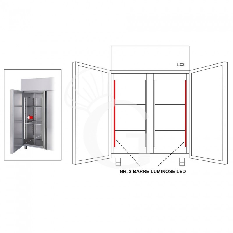 Luz LED 1200 trasera vertical.