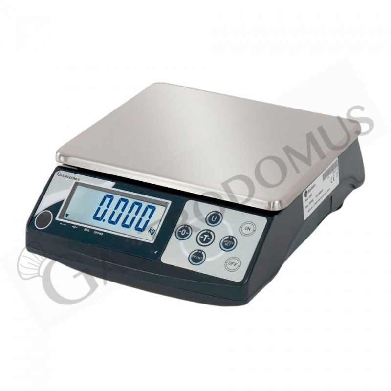 Balanza de control en ABS Pantalla LCD con capacidad de 1,5 kg y precisión de 0,1 g L 245 mm x P 310 mm x A 95 mm