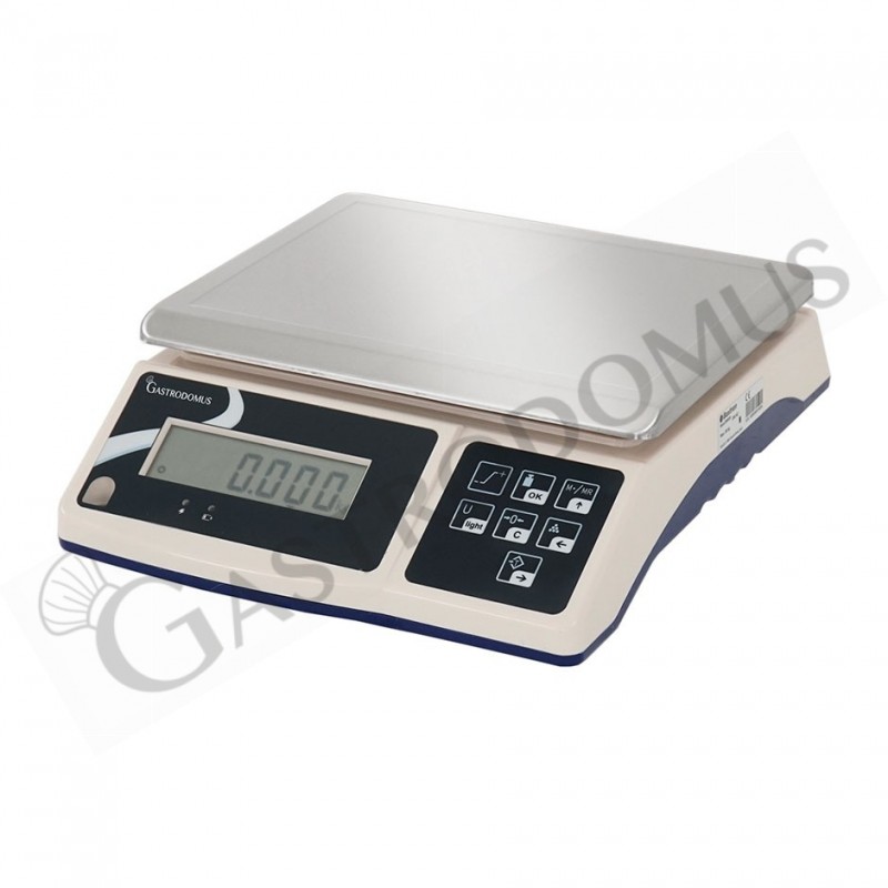 Báscula de ABS con pantalla LCD capacidad de control de peso 30 kg precisión 1 g L 370 mm x P 330 mm x A 140 mm