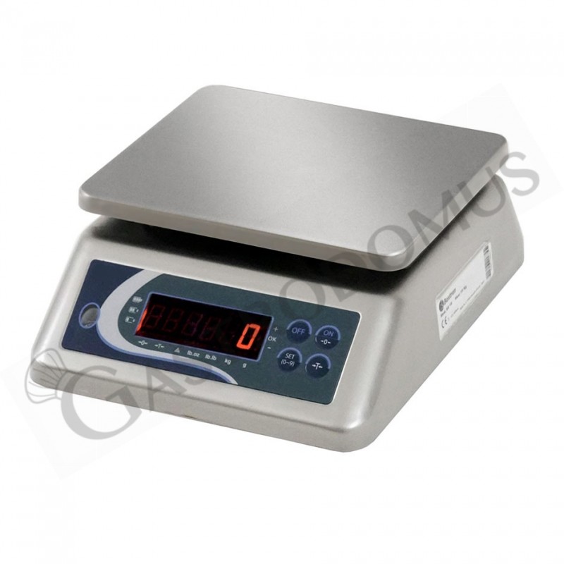 Balanza con doble display con capacidad de 6 Kg y precisión de 0,5 g L 290 mm x P 240 mm x A 110 mm
