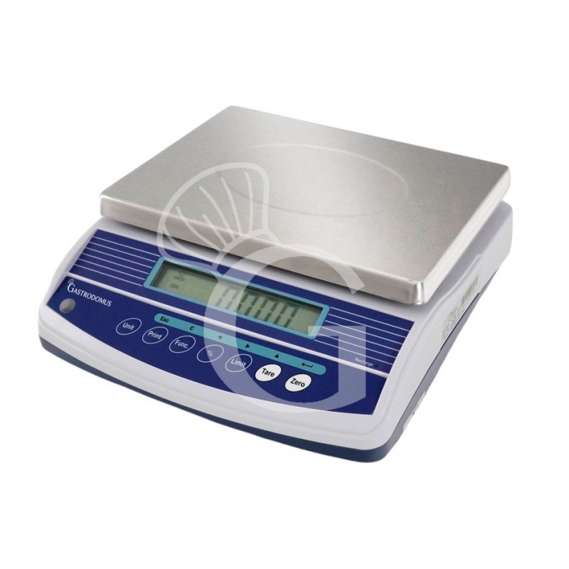 Balanza de control con capacidad de 30 kg y precisión de 1 g. L 340 mm x P 320 mm x A 125 mm