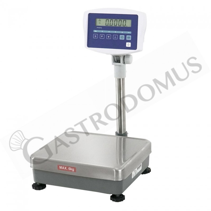 Báscula monocelular completa capacidad 6 kg precisión 0,5 g L 360 mm x P 320 mm x A 600 mm