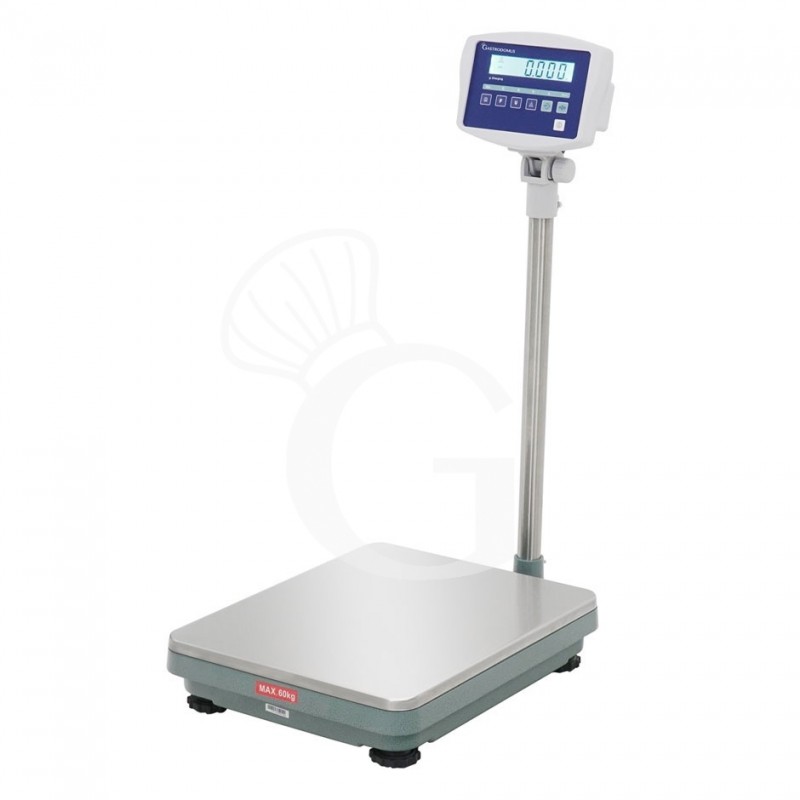 Báscula monocelular completa capacidad 60 kg precisión 5 g L 420 mm x P 520 mm x A 900 mm