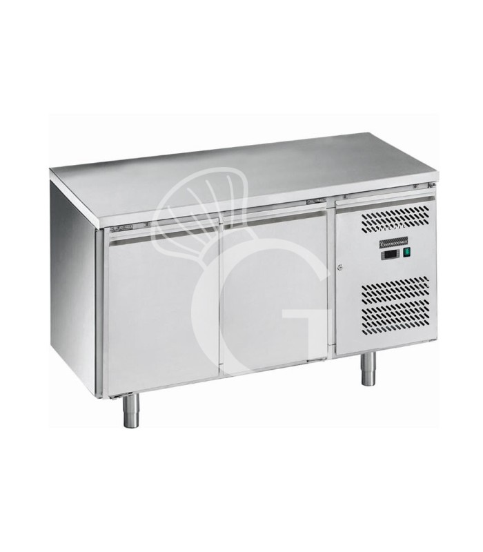 Mesa refrigerada con 2 puertas, profundidad 700 mm, temperatura -18°C/-22°C