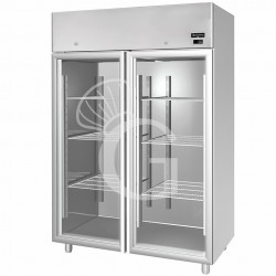 Armario Refrigerado ventilado 2 Puertas de vidrio 0°C/+10°C 1400 LT Clase de eficiencia energética G