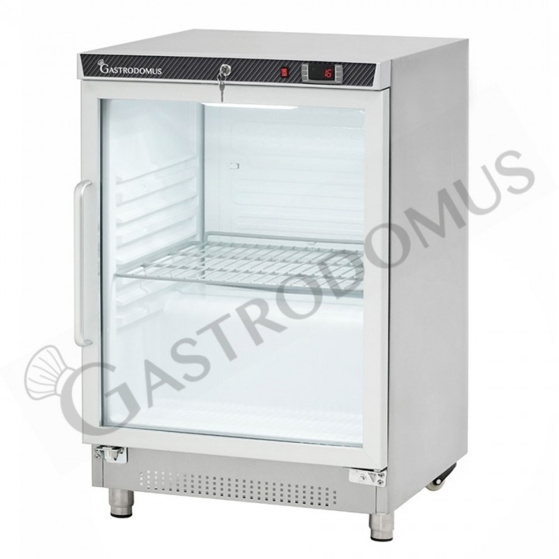 Armario Refrigerado estático de acero inoxidable con puerta de vidrio +2°C/+8°C 103 LT
