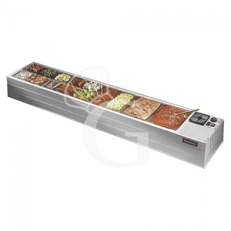 Expositor de ingredientes Refrigerado de sobremesa +2/+10°C L 2080 MM X P 410 MM X A 220 MM