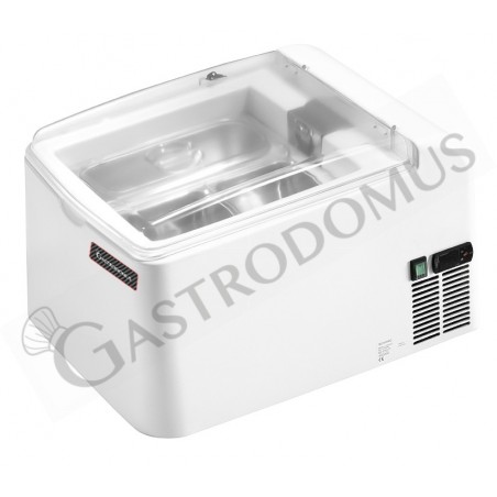 Expositor de ingredientes refrigerado de sobremesa para helado 0/-22°C L 505 MM X P 680 MM X A 400 MM Expositor de ingredientes refrigerado de sobremesa para helado 0/-22°C L 505 MM X P 680 MM X A 400 MM