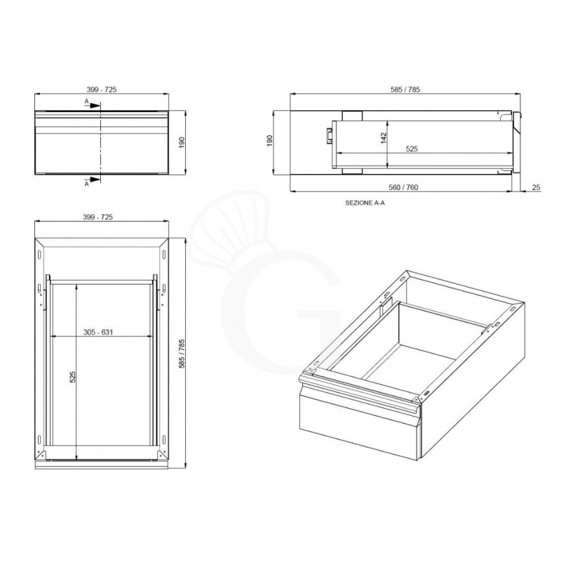 Medidas de los cajones