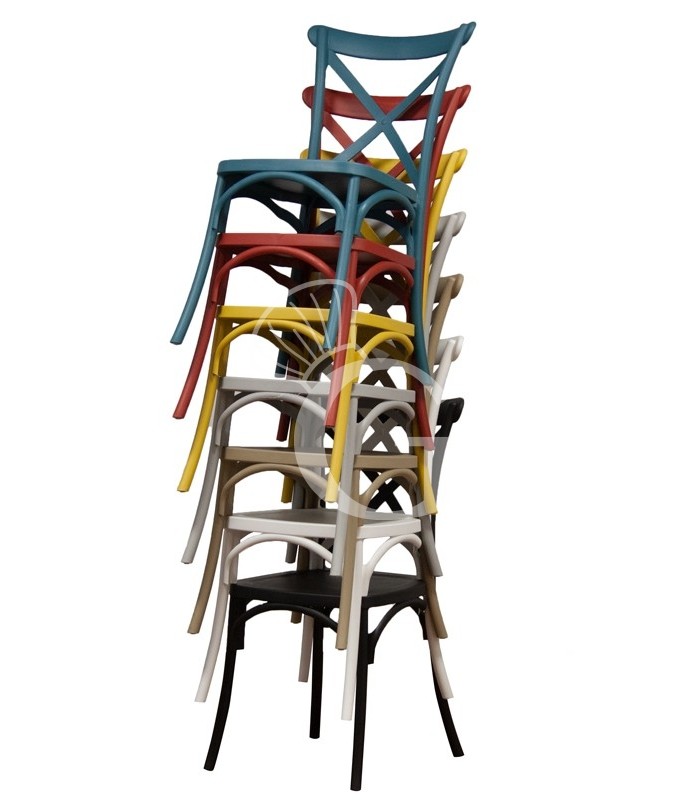 Silla Milly con estructura, asiento y respaldo de polipropileno