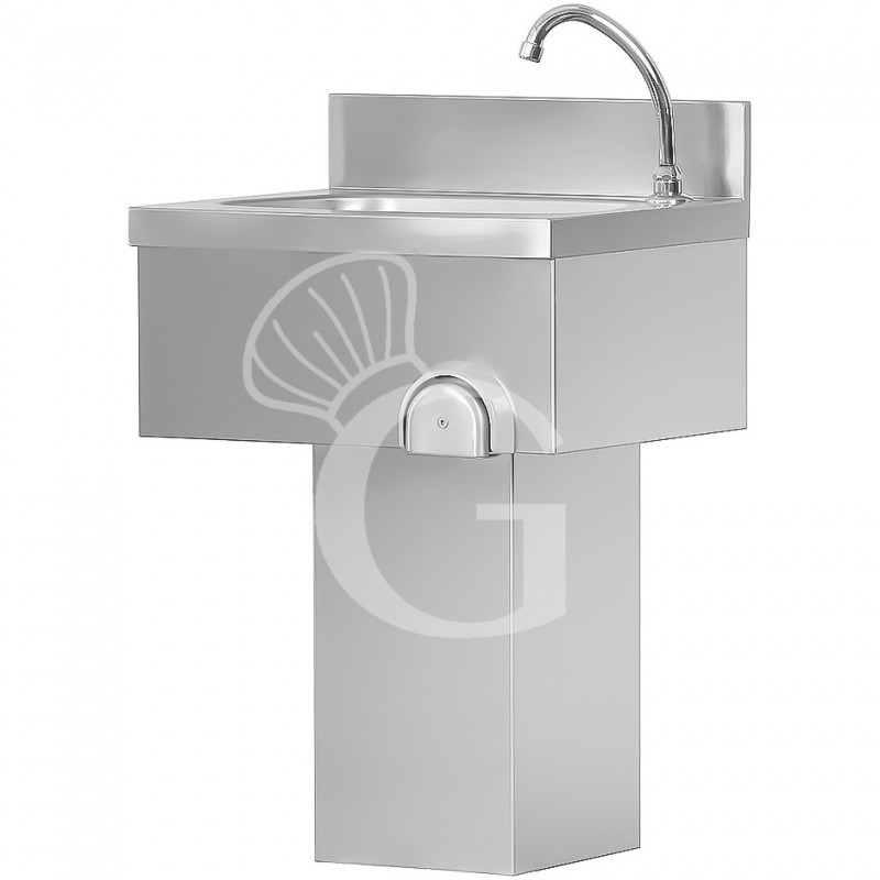 Fregadero para cocina con mando de rodilla, completo con grifo y desagüe Fregadero para cocina con mando de rodilla, completo con grifo y desagüe