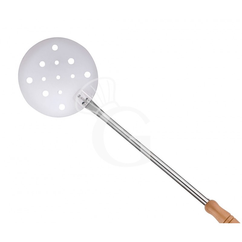 Pala para mover pizza perforada de acero inoxidable Diámetro 180 MM X A 1700 MM